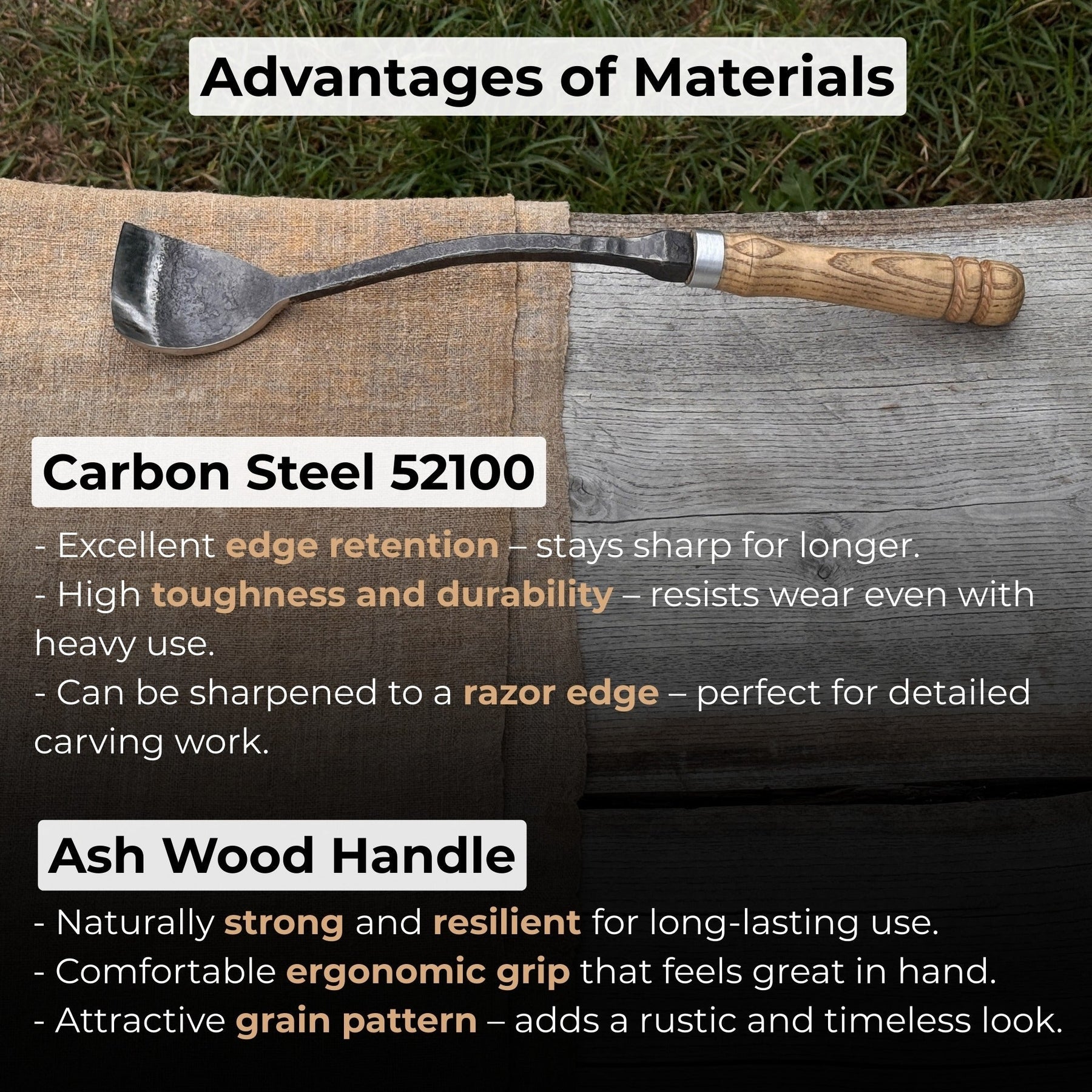 Spoon Bent Gouge, 50 - 70 mm (2 - 2.8 inches)