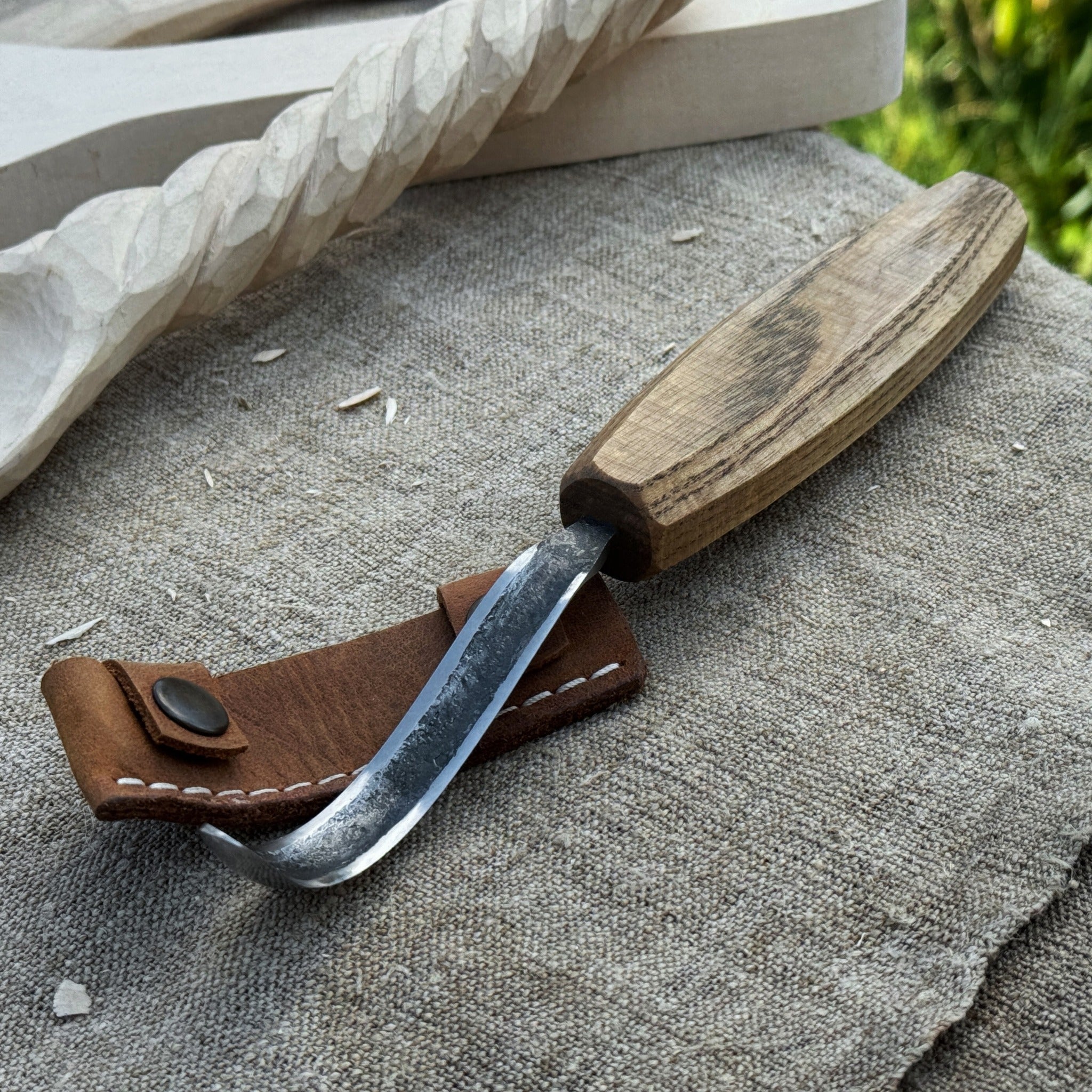 Spoon Carving Hook Knife – Long Curved Blade 7 cm (2.7 inches)