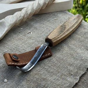 Spoon Carving Hook Knife – Long Curved Blade 7 cm (2.7 inches)