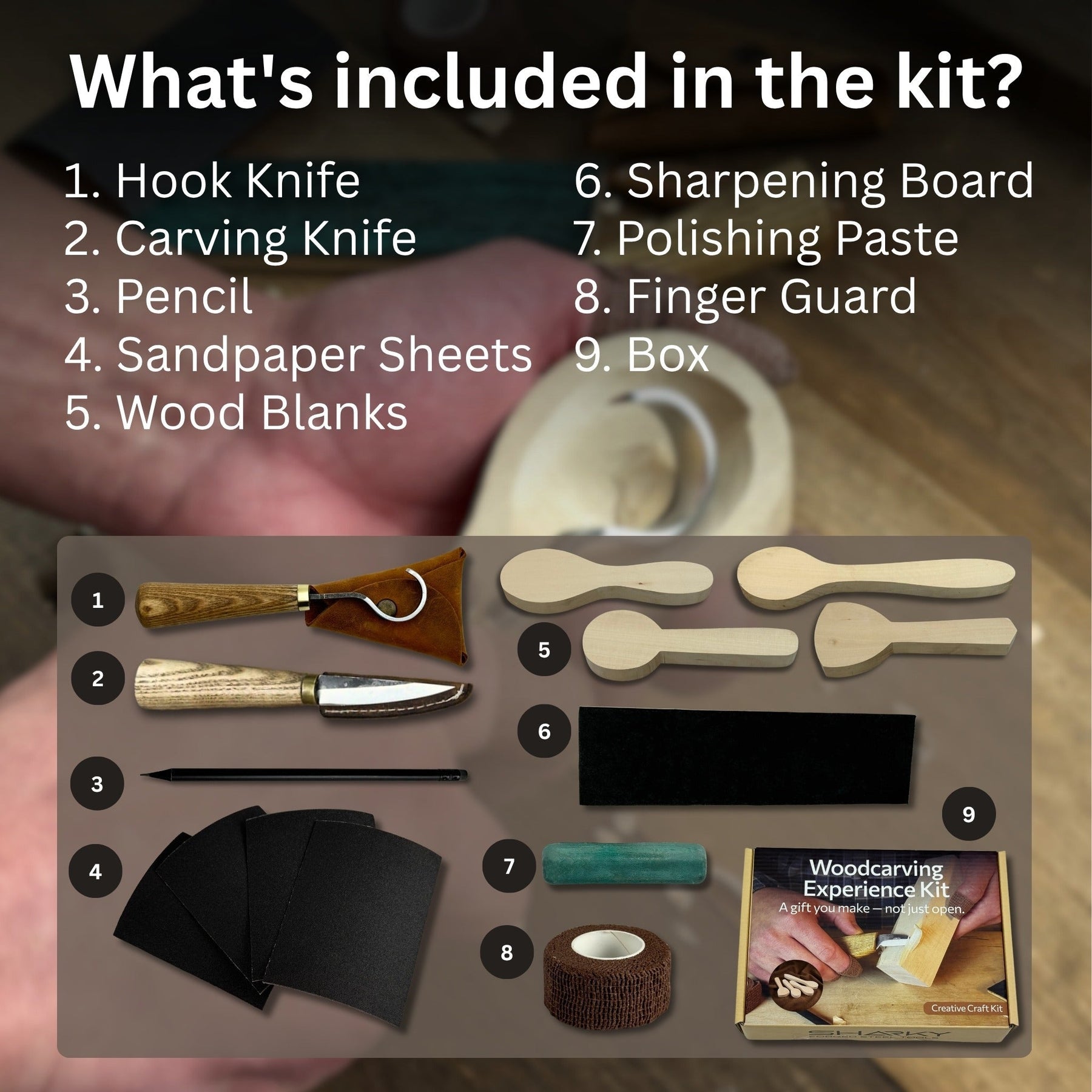 Spoon Carving Kit – Beginner-Friendly Wood Carving Tools & Spoon Blanks