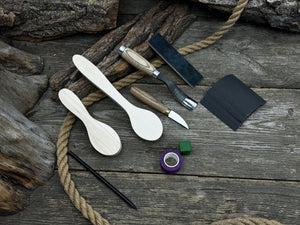 Spoon Carving Kit – Complete Starter Set with Wood, Tools & Accessories – Perfect Gift for Beginners & Hobbyists