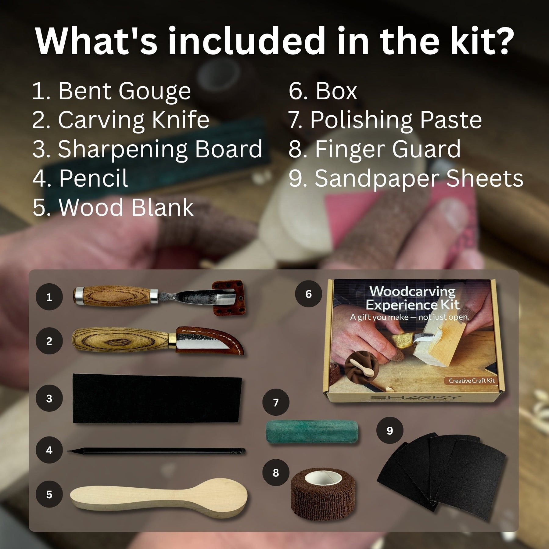 Spoon Carving Kit - Complete Starter Whittling Kit for Beginners Adults, Teens, and Kids