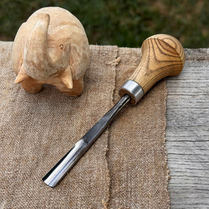 Straight Carving Gouge with Palm Handle, 5 - 12 mm (0.20 - 0.47 inches)