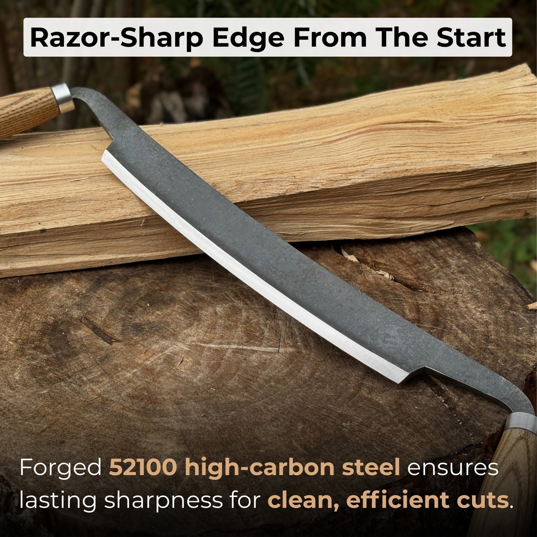 Straight Drawknife, 26 cm (10.2 inches) Cutting Edge
