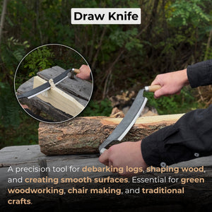 Straight Drawknife, 26 cm (10.2 inches) Cutting Edge