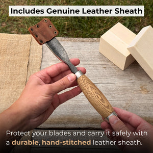 Straight Gouge (Rounded Chisel), 10 - 45 mm (0.4 - 1.8 inches)