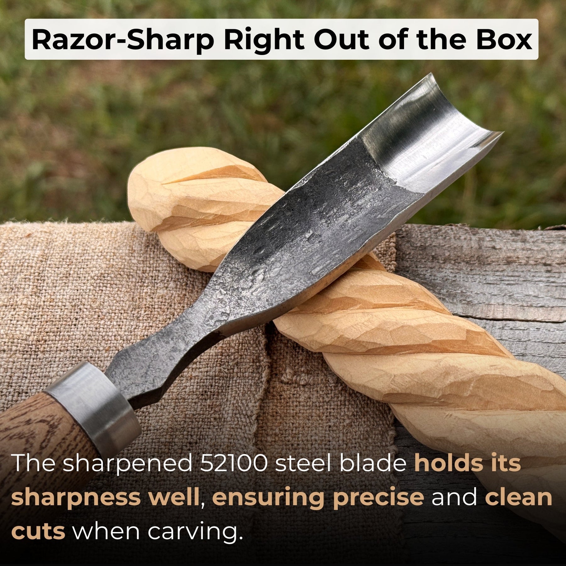 Straight Gouge (Rounded Chisel), 10 - 45 mm (0.4 - 1.8 inches)