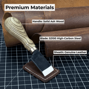 Straight Leather Skiving Knife, 3 cm (1.18 inches)
