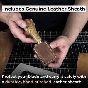 Straight Leather Skiving Knife, 3 cm (1.18 inches)