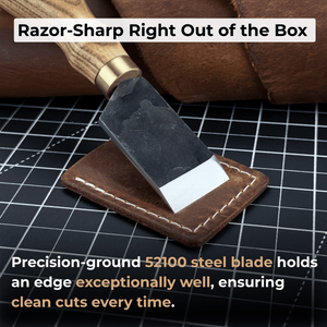Straight Leather Skiving Knife, 3 cm (1.18 inches)