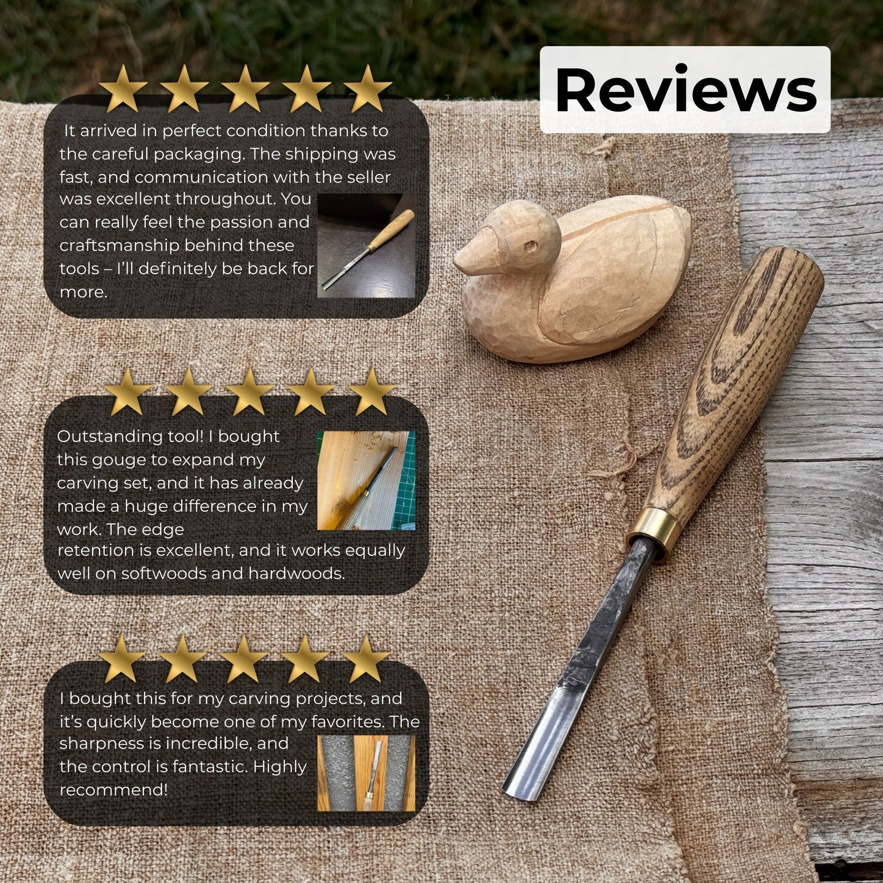 Straight Wood Carving Gouge, 5 - 12 mm (0.20 - 0.47 inches)