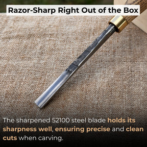 Straight Wood Carving Gouge, 5 - 12 mm (0.20 - 0.47 inches)