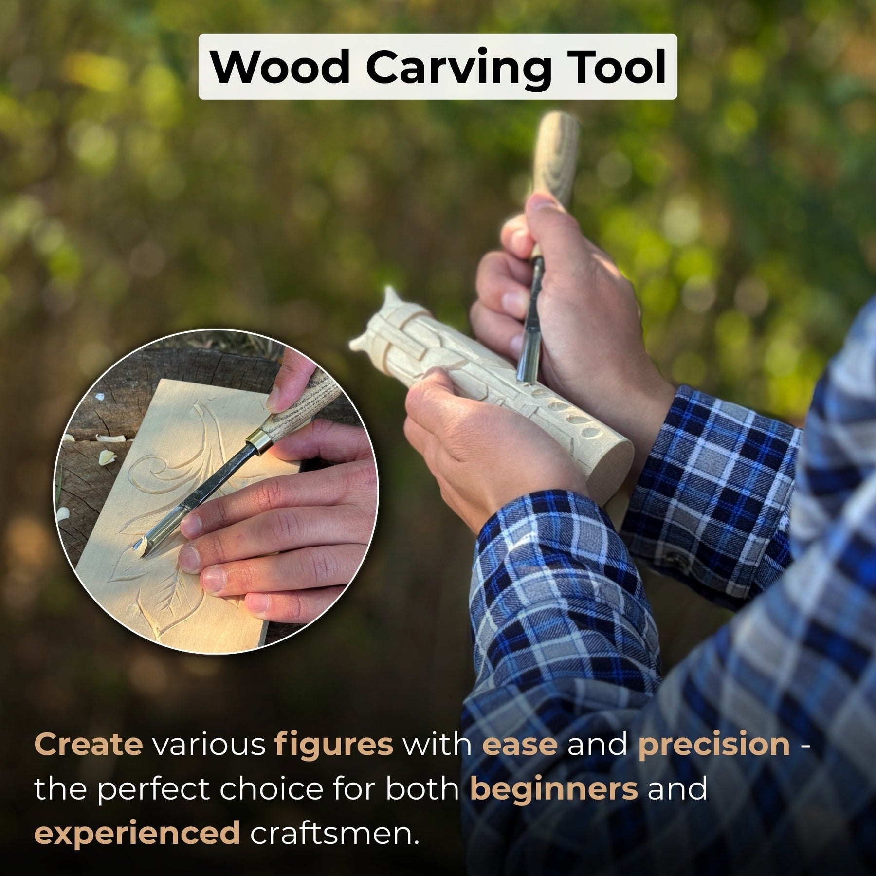 Straight Wood Carving Gouge, 5 - 12 mm (0.20 - 0.47 inches)