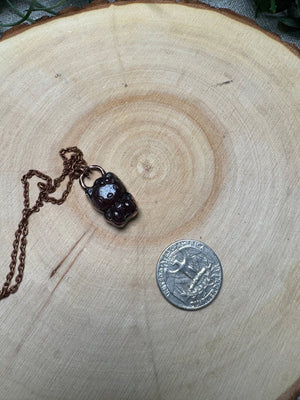 Strawberry Quartz Hello Kitty Necklace