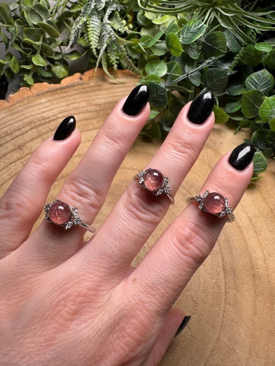 Strawberry Quartz Ring Adjustable