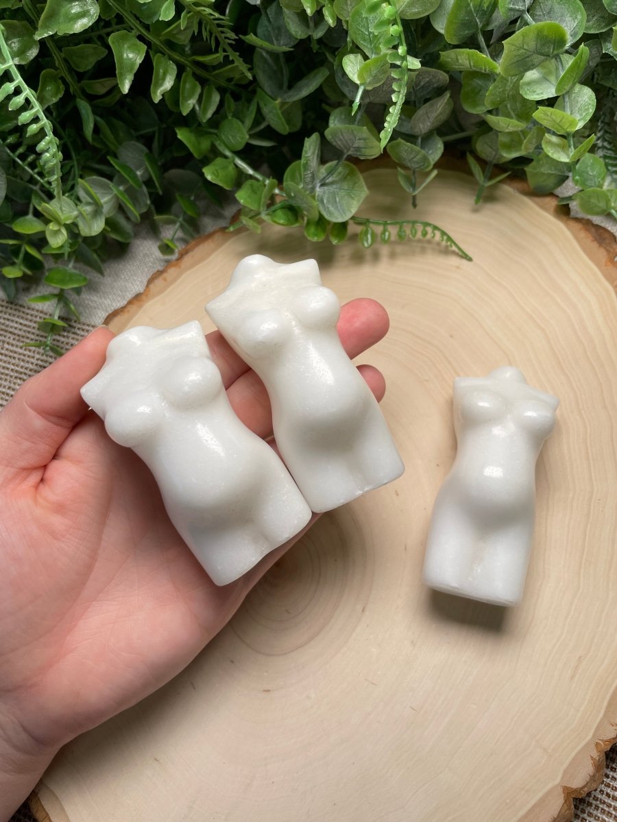 Synthetic White Jade Pregnant Lady Body