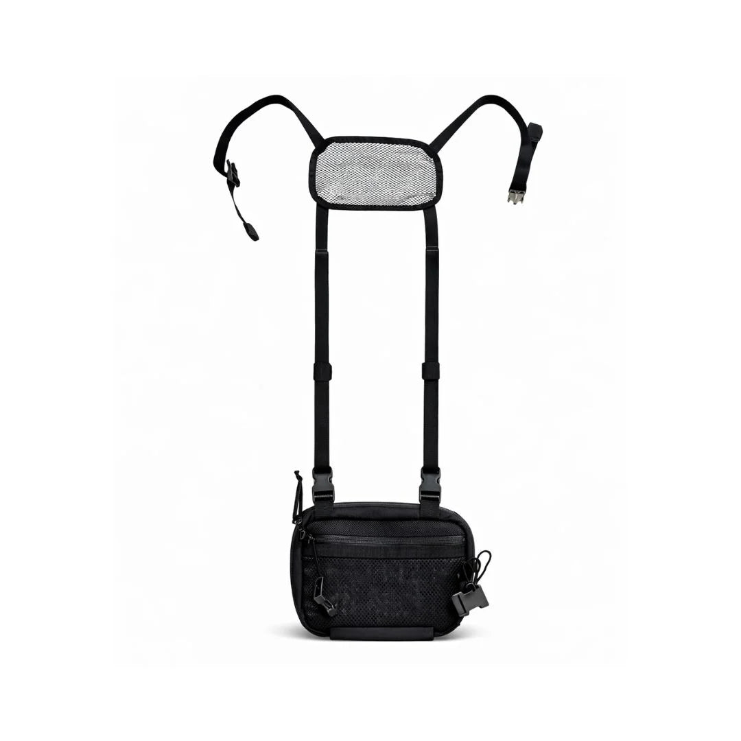 The Black-Out Chest Rig detail view by Recycled Firefighter