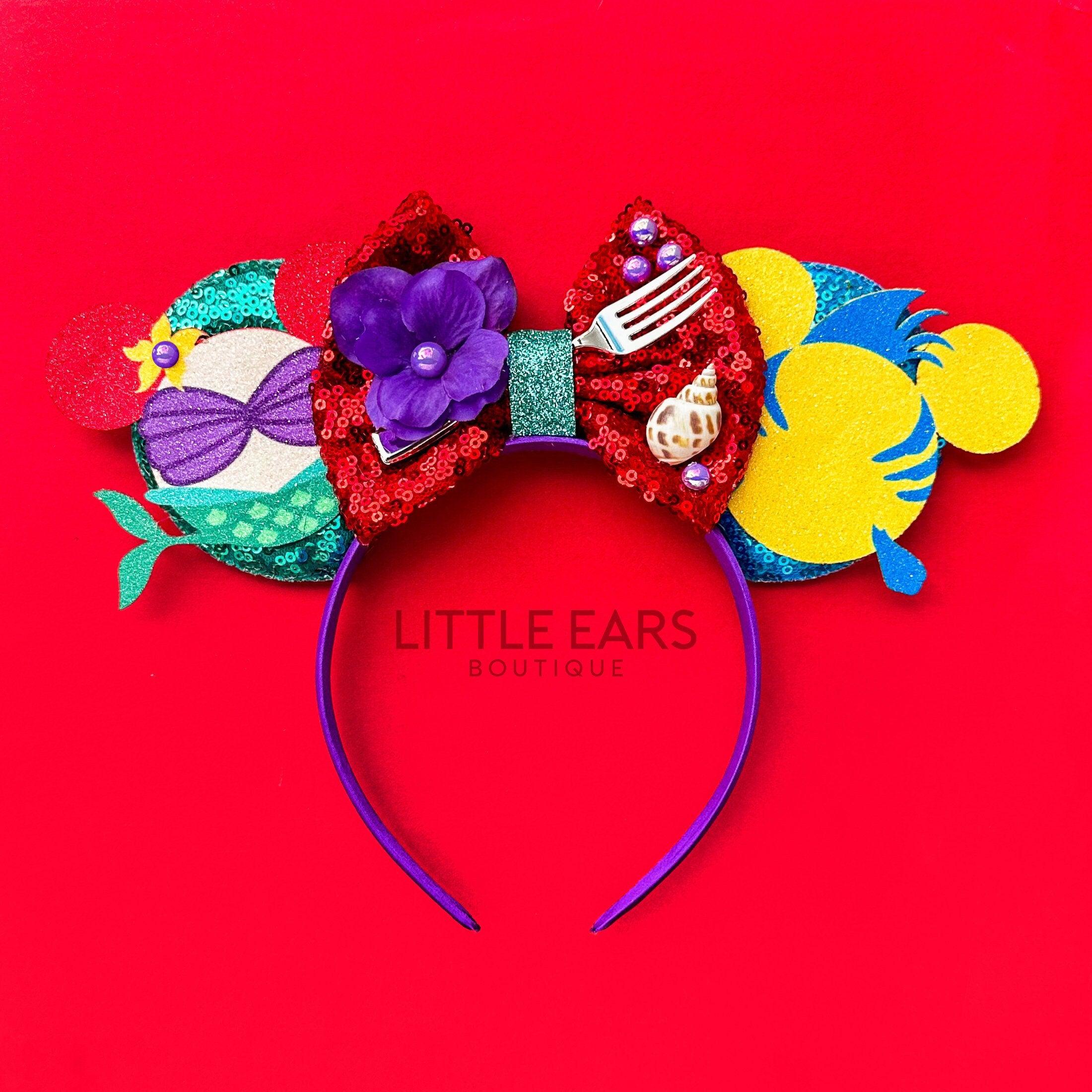 The Little Mermaid Mickey Ears handmade character headband by Little Ears Boutique