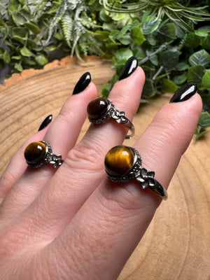 Tigers Eye Ring Adjustable