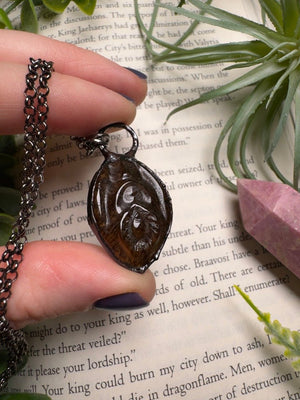 Tigers Eye Yoni Necklace