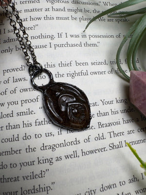 Tigers Eye Yoni Necklace