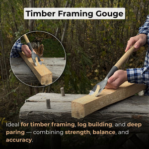 Timber Framing Rounded Chisel, 20 - 100 mm (0.8 - 3.9 inches)