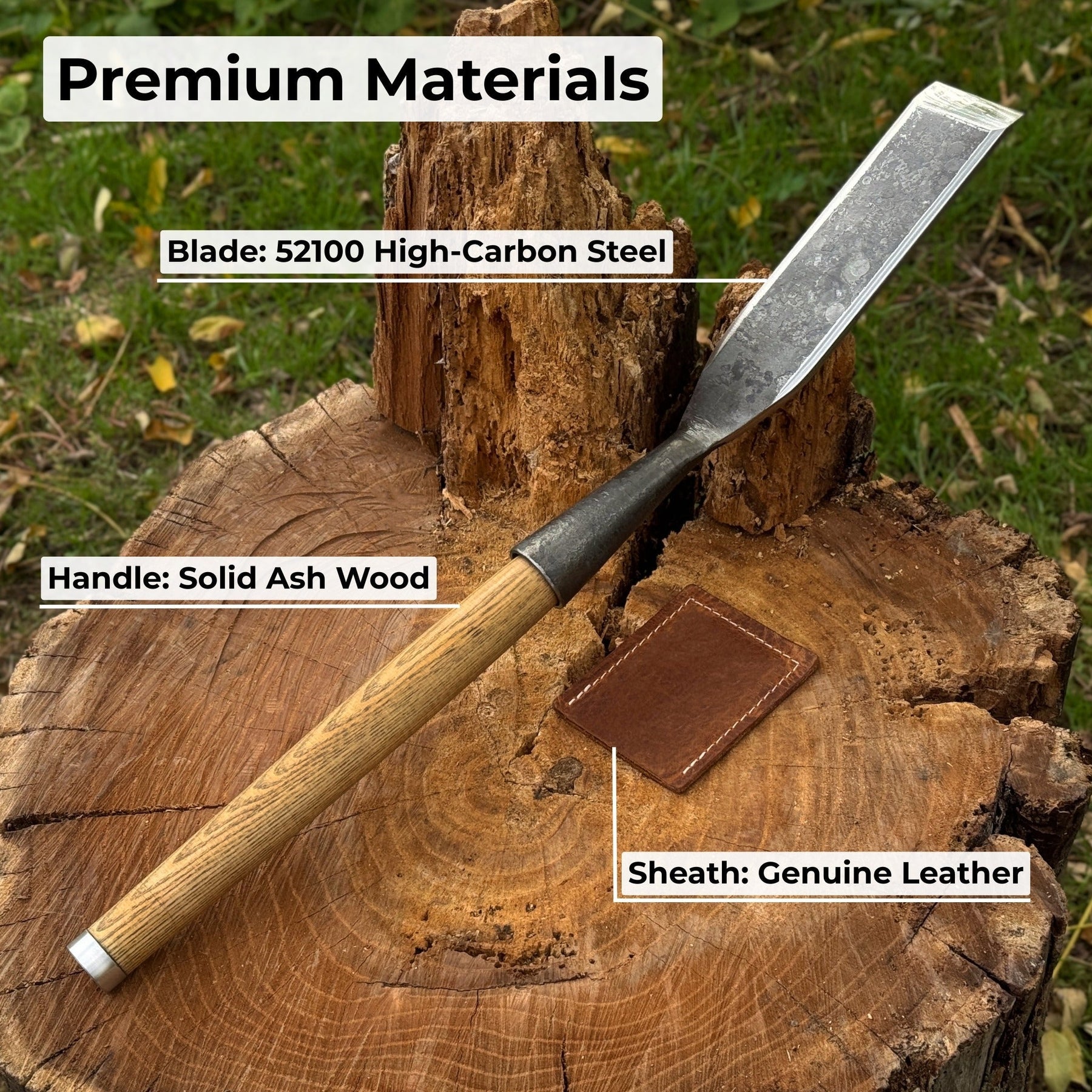 Timber Slick Chisel for Woodworking – 20 to 100 mm (0.8–3.9 Inches)