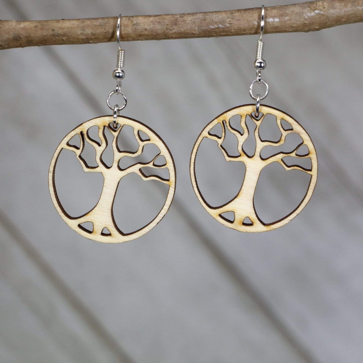 Tree of Life Wooden Earrings | Spiritual Nature Jewelry