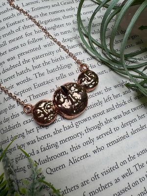 Triple Garnet Goddess Necklace