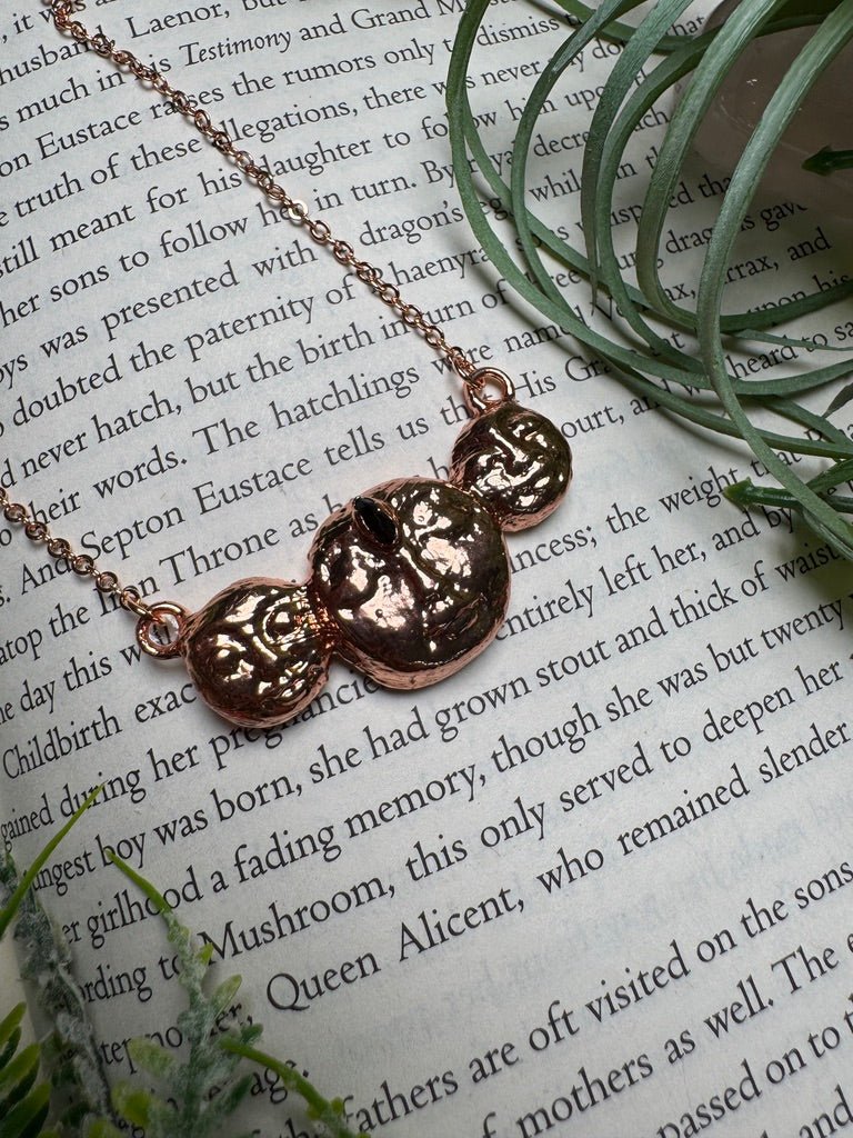 Triple Garnet Goddess Necklace