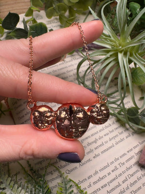 Triple Garnet Goddess Necklace