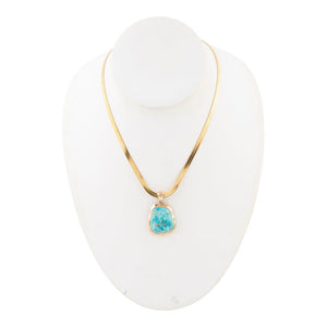 Turquoise Baron Snake Chain Pendant Necklace