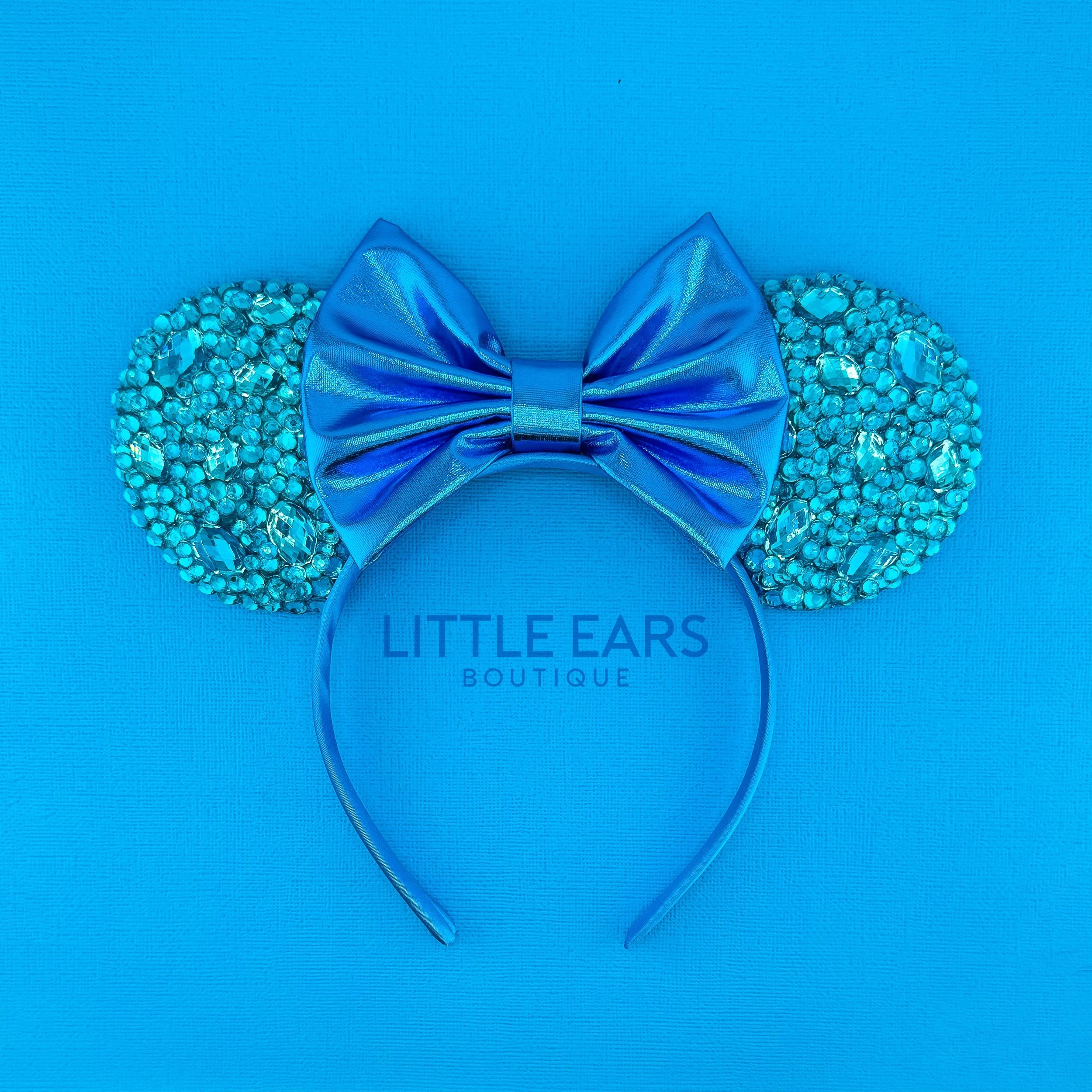 Turquoise sparkle theme park ears by Little Ears Boutique