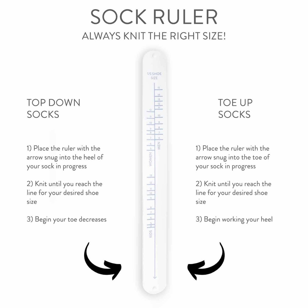 Sock Ruler Sock Sizing Bracelet Ruler detail view 4 by Mountaintop Yarn