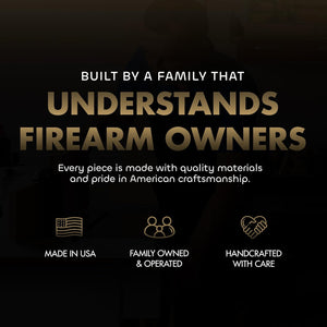 Wall Mounted Pistol Display Case - Handcrafted Gun Cabinet with Magnetic Lock for Secure Storage - Quick Access Gun Display Case with Mount & Customizable Foam Inserts - Made in USA