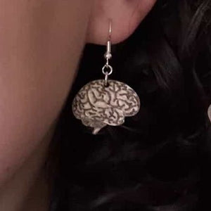 Unique Human Brain Earrings | Quirky Anatomy Jewelry