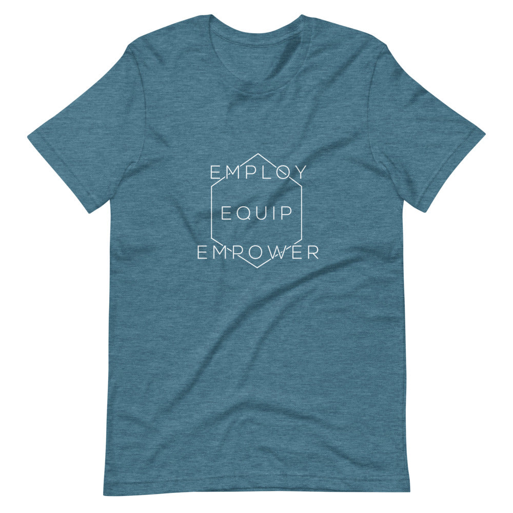 Prodigal Pottery Employ, Equip, Empower T-Shirt — product view 5