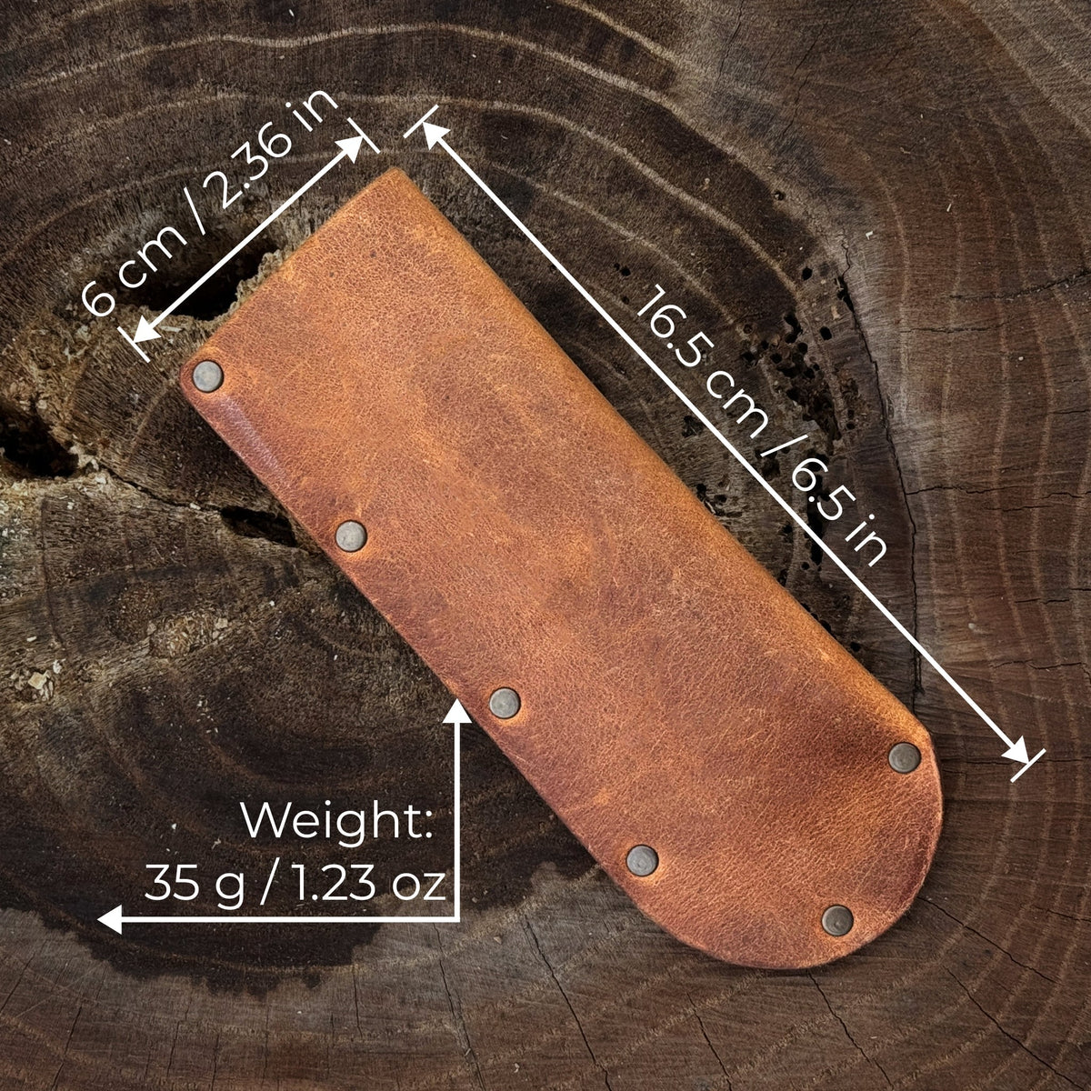 Universal Leather Sheath for Knives by Sharky Forged Steel Tools — view 2