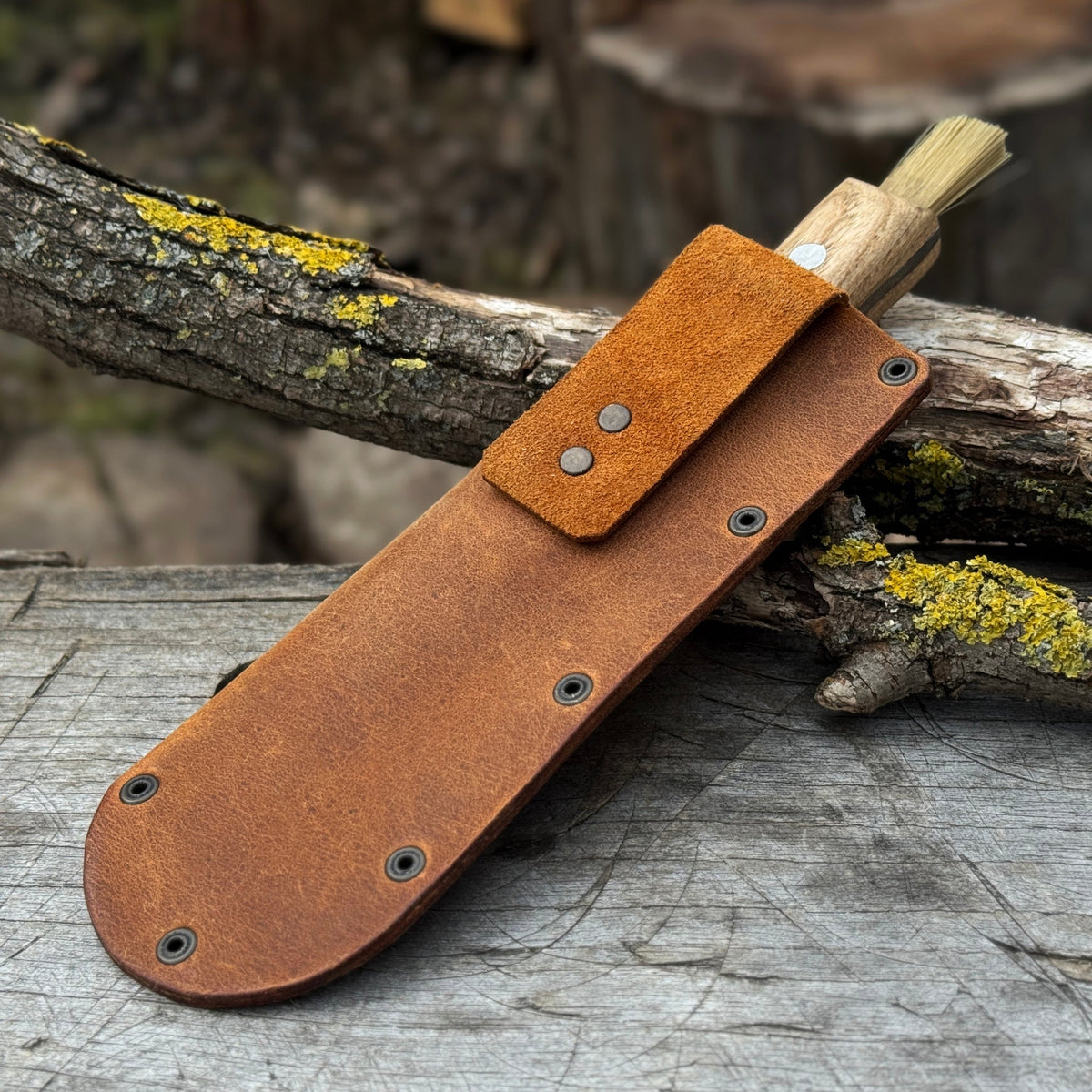 Universal Leather Sheath for Knives by Sharky Forged Steel Tools — view 1