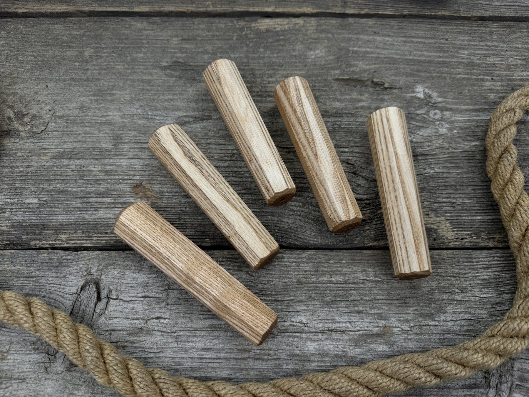 Universal Wooden Handles (Set of 5), 12.5 cm (4.92 in)