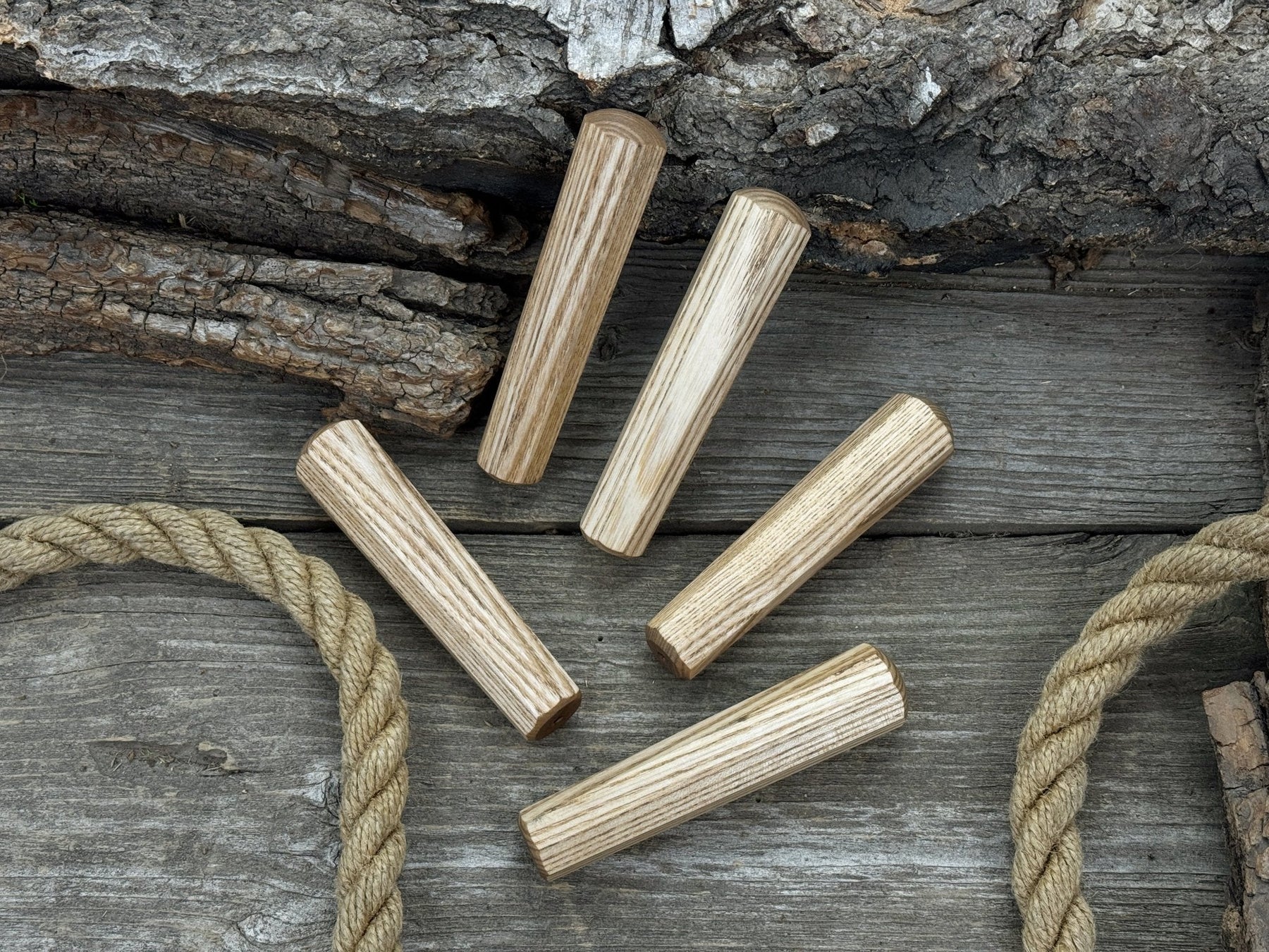 Universal Wooden Handles (Set of 5), 12.5 cm (4.92 in)