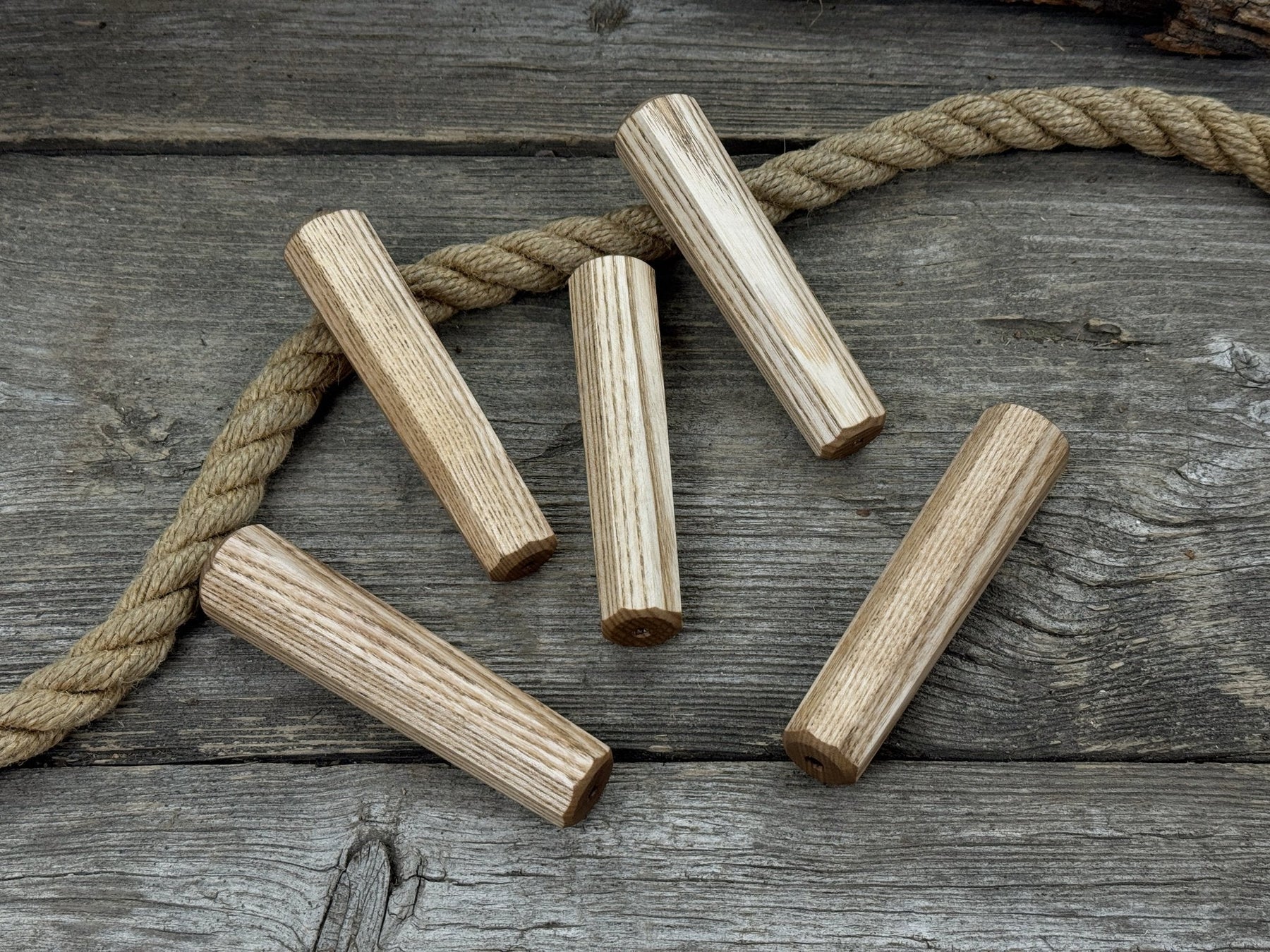 Universal Wooden Handles (Set of 5), 12.5 cm (4.92 in)