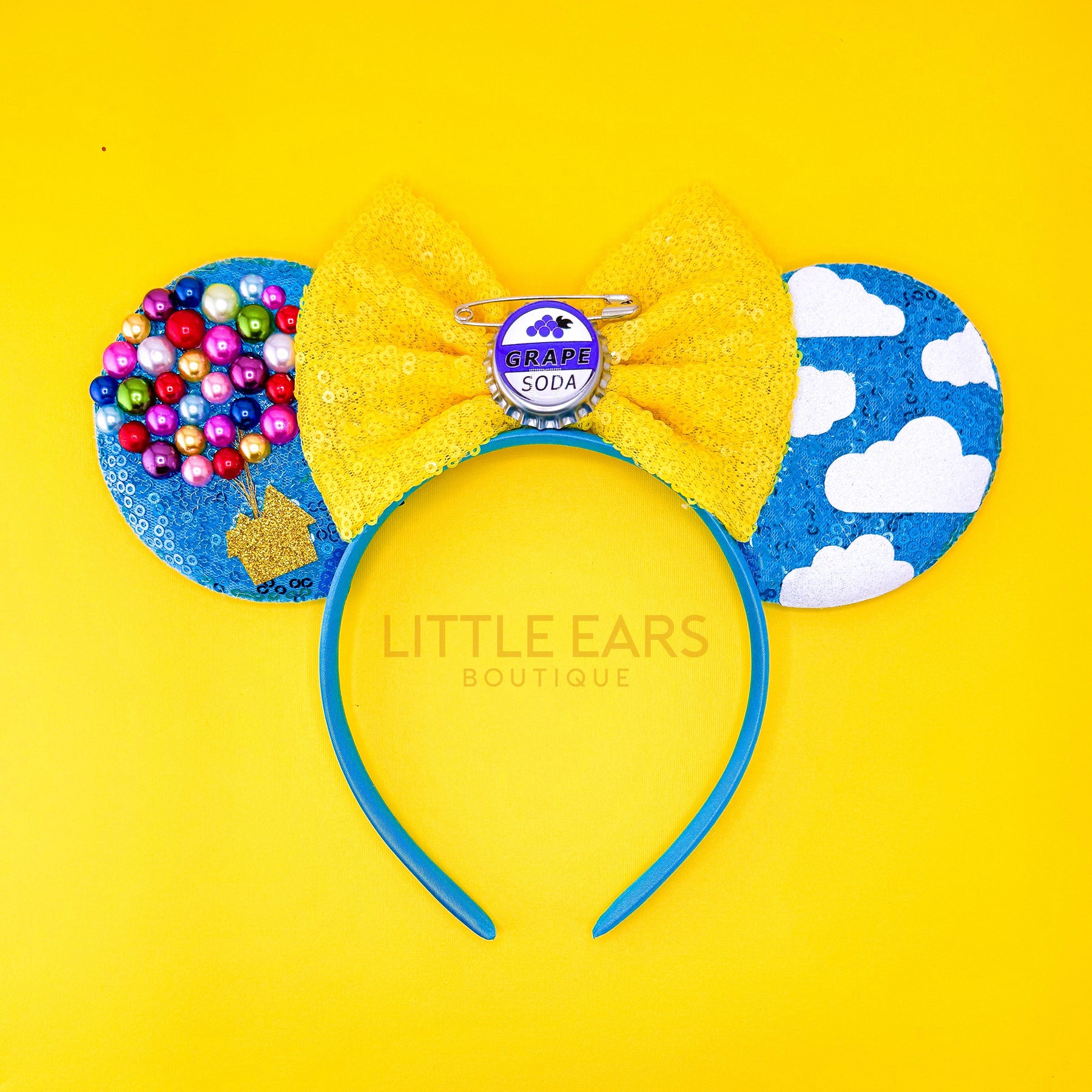 Up Mickey Ears handmade character headband by Little Ears Boutique