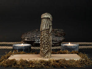 Vidar Figurine – 14 cm (5.7 inches) Hand-Carved Wooden Statue of the Norse God of Vengeance