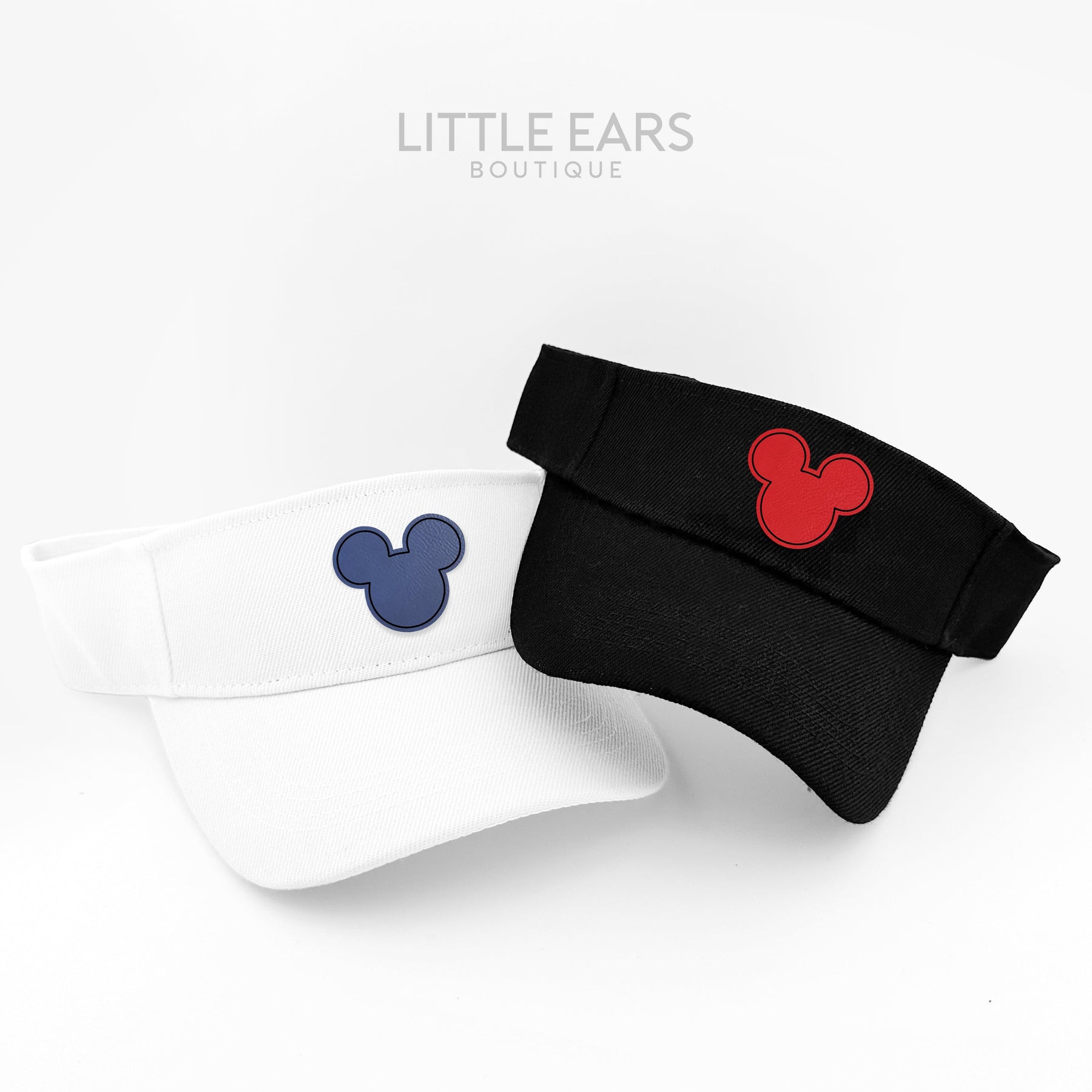 Leather Patch Visor by Little Ears Boutique, handmade leather goods detail photo 5