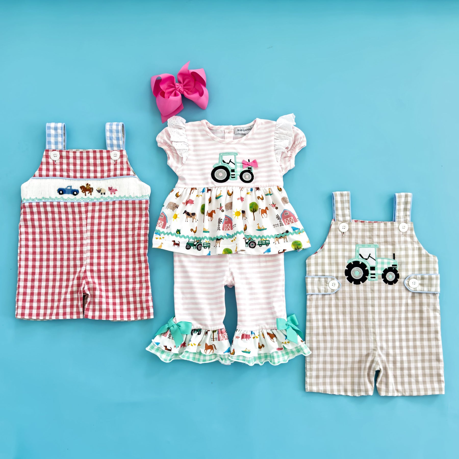 Girls Tractor Romper