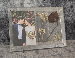 Wedding Picture Frame - Add Your Own Pressed Flowers