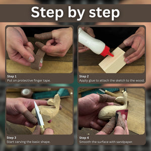 Whale Carving Kit - Complete Starter Whittling Kit for Beginners, Adults, Teens, and Kids
