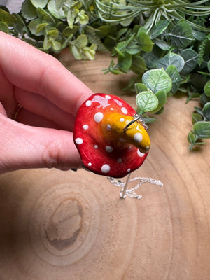Whimsical Crystal Mushroom Necklace