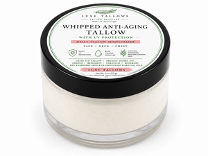 Whipped anti aging tallow lotion
